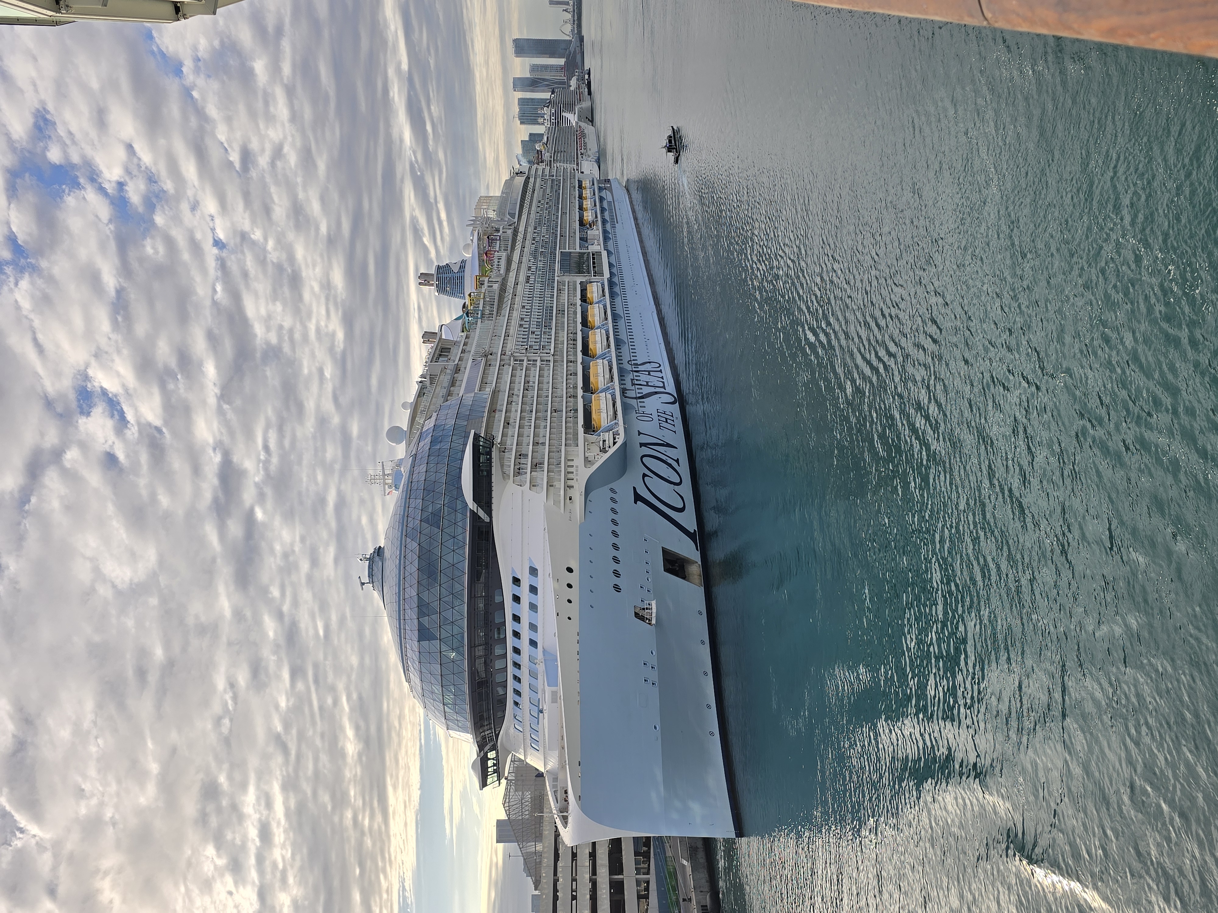 Cruise ship at sea